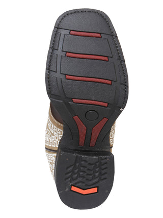 El General Rodeo Boot - Crazy Dark Brown with Embroidery