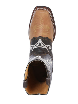 El General Rodeo Boot - Crazy  Honey/ Dark Brown