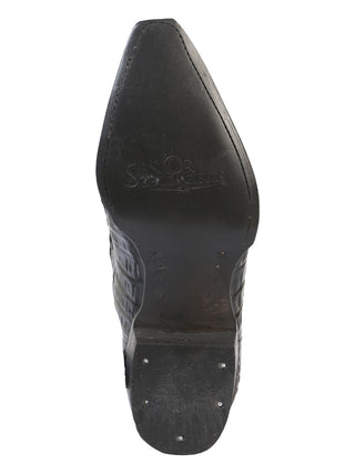 Cowboy boot  El Senor de los Cielos - Caiman  - Black