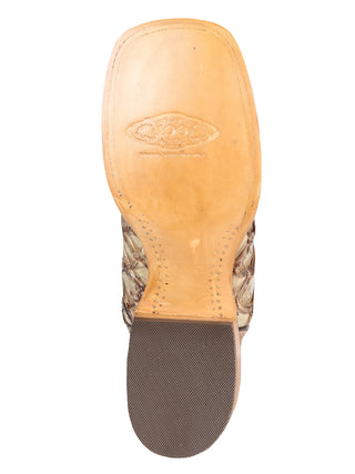 El General Men's Exotic Monster Fish Rodeo Boots - Cream