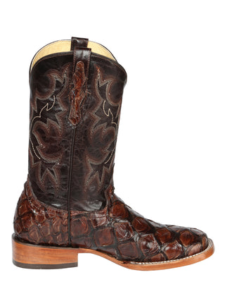 El General Men's Exotic Monster Fish Rodeo Boots - Brown