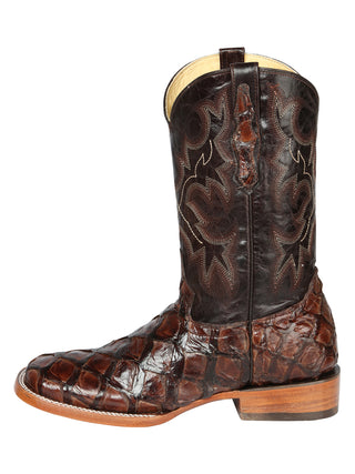 El General Men's Exotic Monster Fish Rodeo Boots - Brown