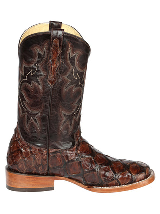 El General Men's Exotic Monster Fish Rodeo Boots - Brown