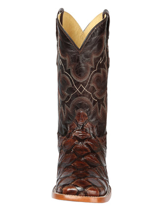 El General Men's Exotic Monster Fish Rodeo Boots - Brown