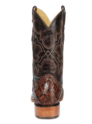 El General Men's Exotic Monster Fish Rodeo Boots - Brown