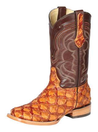 El General Men's Exotic Monster Fish Rodeo Boots - Honey
