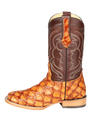 El General Men's Exotic Monster Fish Rodeo Boots - Honey