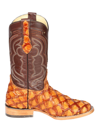 El General Men's Exotic Monster Fish Rodeo Boots - Honey