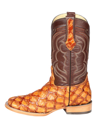 El General Men's Exotic Monster Fish Rodeo Boots - Honey