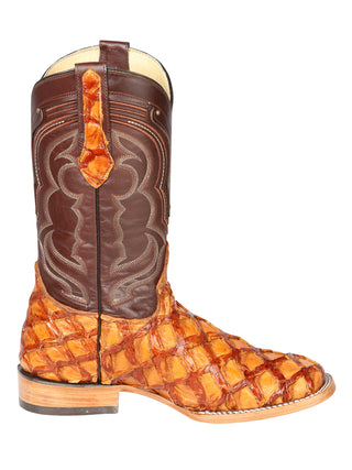 El General Men's Exotic Monster Fish Rodeo Boots - Honey