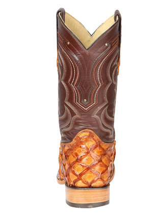 El General Men's Exotic Monster Fish Rodeo Boots - Honey
