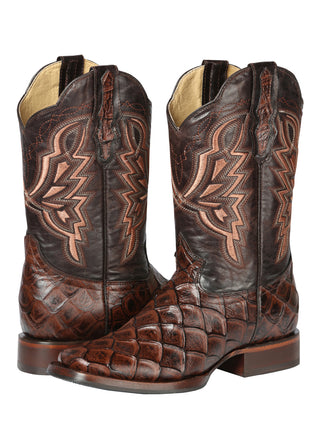 El General Rodeo Boot - Imit Pirarucu - Brown
