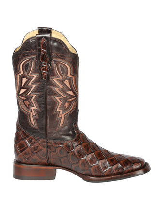 El General Rodeo Boot - Imit Pirarucu - Brown