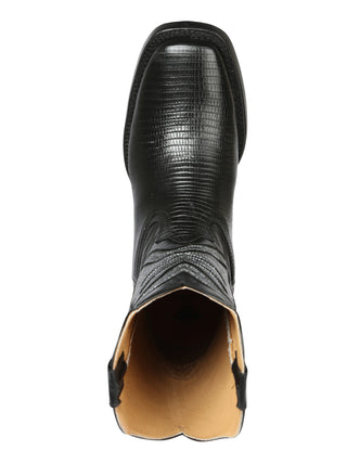 El General Men's Rodeo Boot - Imitation Lizard - Black