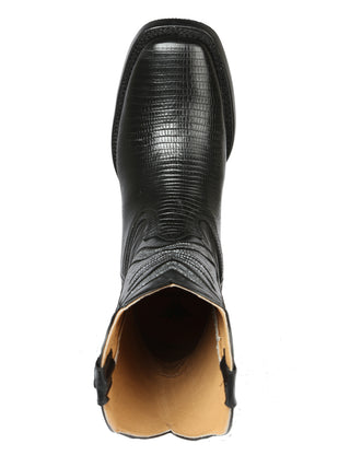 El General Men's Rodeo Boot - Imitation Lizard - Black