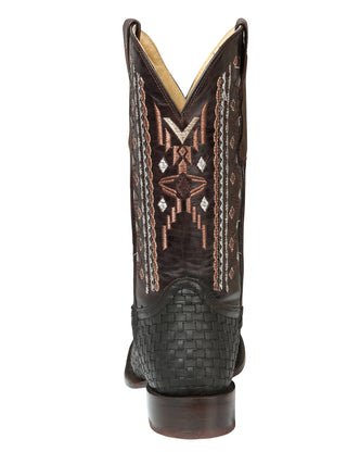 El General Men’s Leather Rodeo Boots Petatillo - Crazy Brown