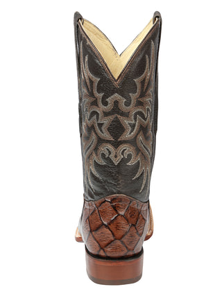 El Señor de los Cielos Men’s Rodeo Boot - Monster Fish Imitation  Leather - Brown