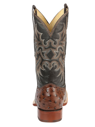 El Señor de los Cielos Men’s Rodeo Boot - Imitation Ostrich Leather -  Brown