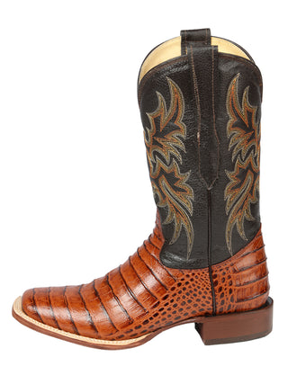 El General Rodeo - Printed Alligator leather boots - Cogñac