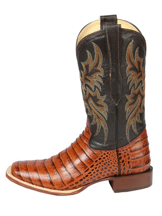 El General Rodeo - Printed Alligator leather boots - Cogñac