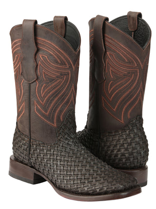 El General Men’s Leather Rodeo Boots Petatillo - Chocolate