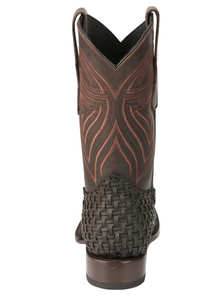 El General Men’s Leather Rodeo Boots Petatillo - Chocolate