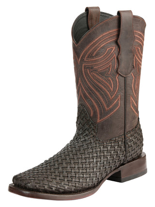 El General Men’s Leather Rodeo Boots Petatillo - Chocolate