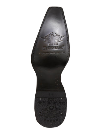 El General Men's Exotic Lizard Cowboy Boots - Cognac