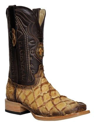 El General Men's Exotic Monster Fish Rodeo Cowboy Boots - Orix