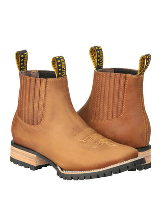 El General Men’s Ankle Boots - Crazy Horse Papaya