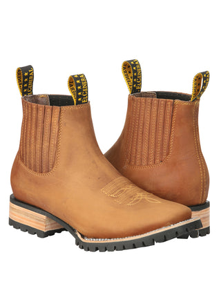 El General Men’s Ankle Boots - Crazy Horse Papaya