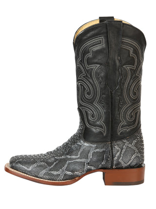 El General Men’s Python Imitation Rodeo Boots - Gray