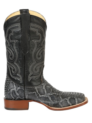 El General Men’s Python Imitation Rodeo Boots - Gray