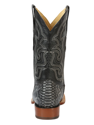 El General Men’s Python Imitation Rodeo Boots - Gray
