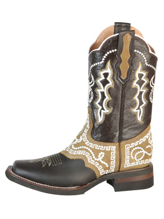 El General Rodeo Boot - Crazy Brown with Embroidery