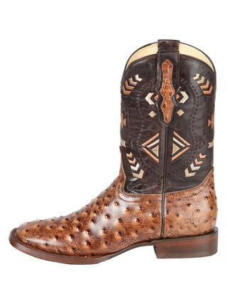 El General Rodeo Boot - Printed Ostrich Shedron