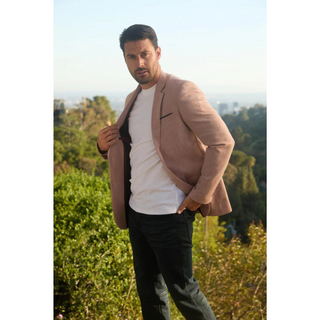 Platini Men's Modern Fit Blazer - Pink