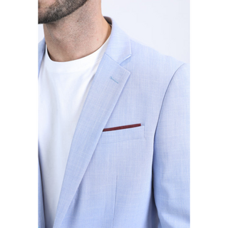 Platini Men's Modern Fit Blazer - Blue
