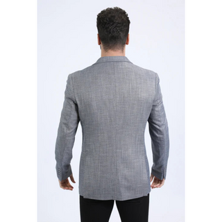 Platini Men's Modern Fit Blazer - Grey
