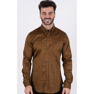 Platini Men’s Casual Western Print Shirt