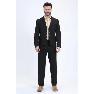 Platini Men's Western Sport Suit - Black
