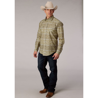 Roper Men's Firebird Horizontal Long Sleeve Snap Shirt