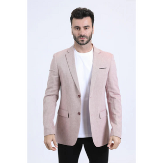 Platini Men's Modern Fit Blazer - Pink