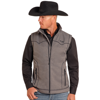 Powder River Men's Conceal & Carry Rodeo Vest - Charcoal