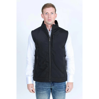 Mens Softshell Conceal Carry Water-Resistant  Vest - Black
