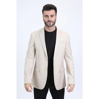 Platini Men's Modern Fit Blazer - Beige
