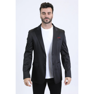 Platini Men's Modern Fit Blazer - Black