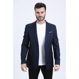 Platini Men's Modern Fit Blazer - Navy