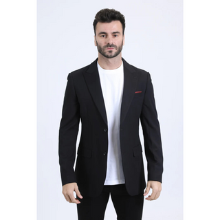 Platini Men's Modern Fit Blazer - Black