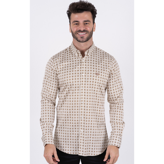 Platini Men’s Casual Western Print Shirt